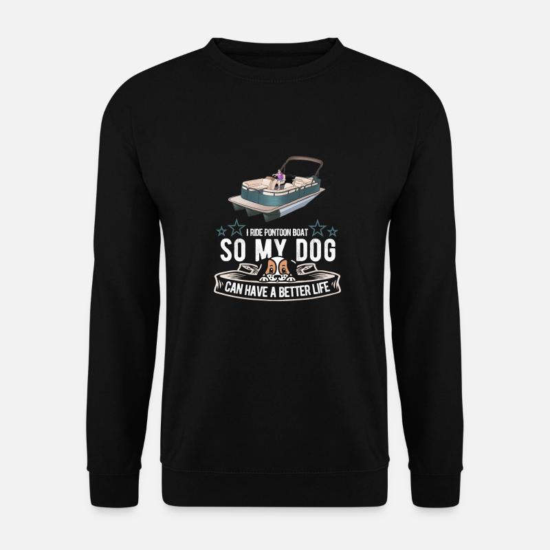 Chien de bateau ponton - Sweat-shirt Unisexe - noir