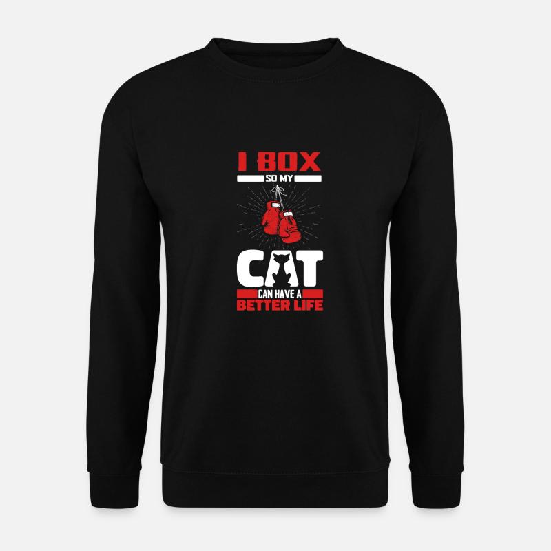 Boxe Boxer Cat - Sweat-shirt Unisexe - noir