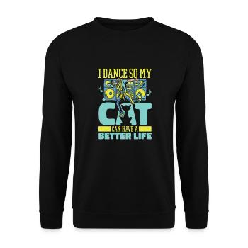 Danseur Chat Danseur - Sweat-shirt Unisexe - noir - Devant - Alina (178cm) & Michal (187cm)