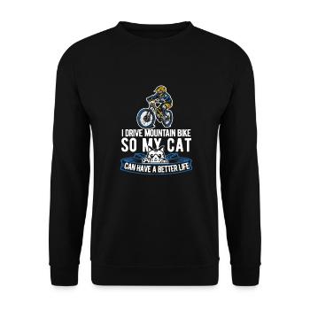 VTT VTT VTT Cat - Sweat-shirt Unisexe - noir - Devant - Alina (178cm) & Michal (187cm)