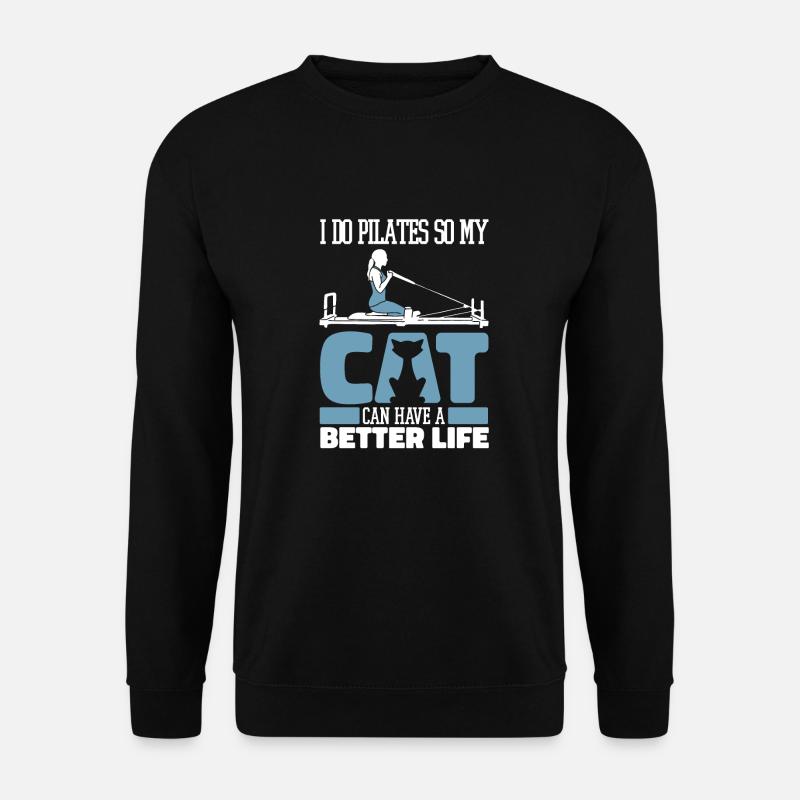 Pilates cat - Unisex Sweatshirt - black