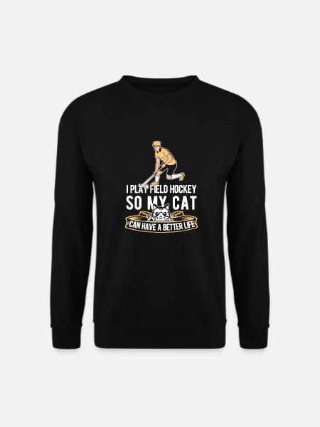Chat de hockey sur gazon - Sweat-shirt Unisexe - noir