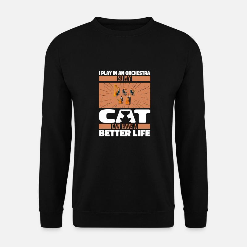 Orchestra Cat - Unisex Sweatshirt - black