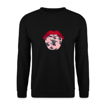 Langue de forgeron métallurgiste - Sweat-shirt Unisexe - noir - Devant - Alina (178cm) & Michal (187cm)