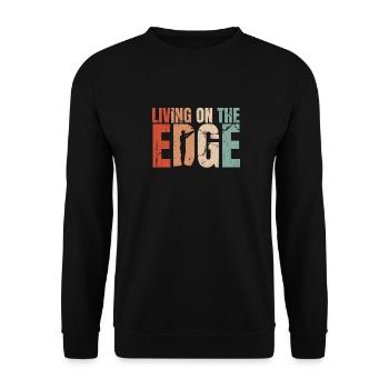 Diving Diver Living On The Edge - Unisex Sweatshirt - black - Front - Alina (178cm) & Michal (187cm)