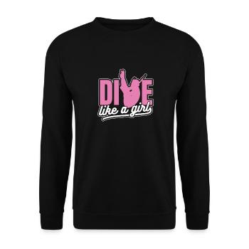 Diving Diver Girls - Unisex Sweatshirt - black - Front - Alina (178cm) & Michal (187cm)