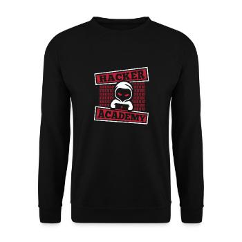 Entwickler Coder Programmierer Akademie - Unisex Pullover - Schwarz - Vorne - Alina (178cm) & Michal (187cm)