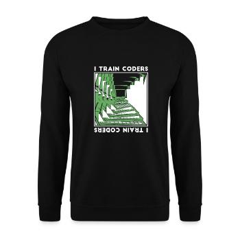 Developer Coder Programmer Encoder - Unisex Sweatshirt - black - Front - Alina (178cm) & Michal (187cm)