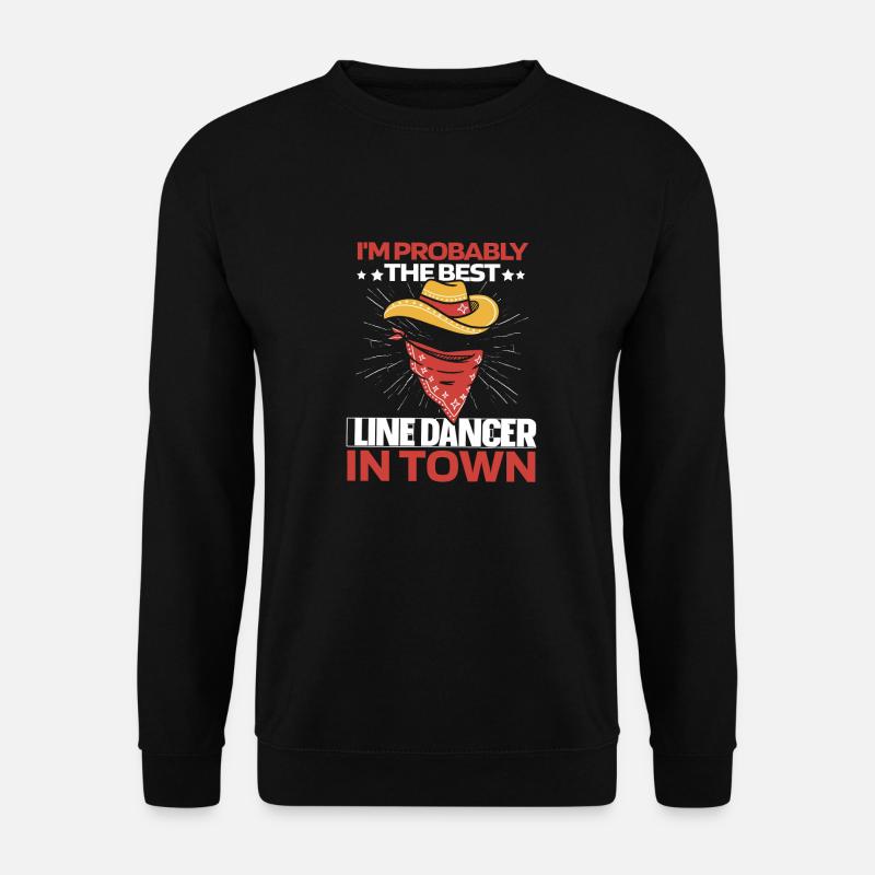 Line Dance Cowboy Hat - Unisex Sweatshirt - black