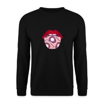 Baseball tongue - Unisex Sweatshirt - black - Front - Alina (178cm) & Michal (187cm)
