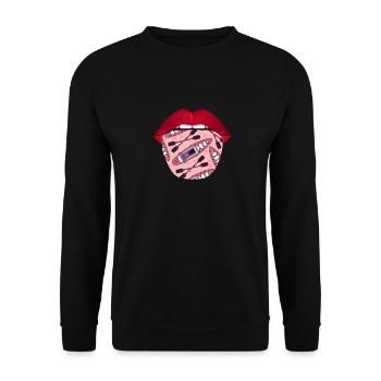 Langue de kayakiste - Sweat-shirt Unisexe - noir - Devant - Alina (178cm) & Michal (187cm)