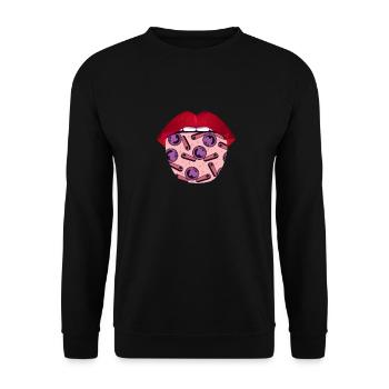 Pinball Tongue - Unisex Sweatshirt - black - Front - Alina (178cm) & Michal (187cm)