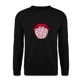 Langue du nageur nageur - Sweat-shirt Unisexe - noir - Devant - Alina (178cm) & Michal (187cm)