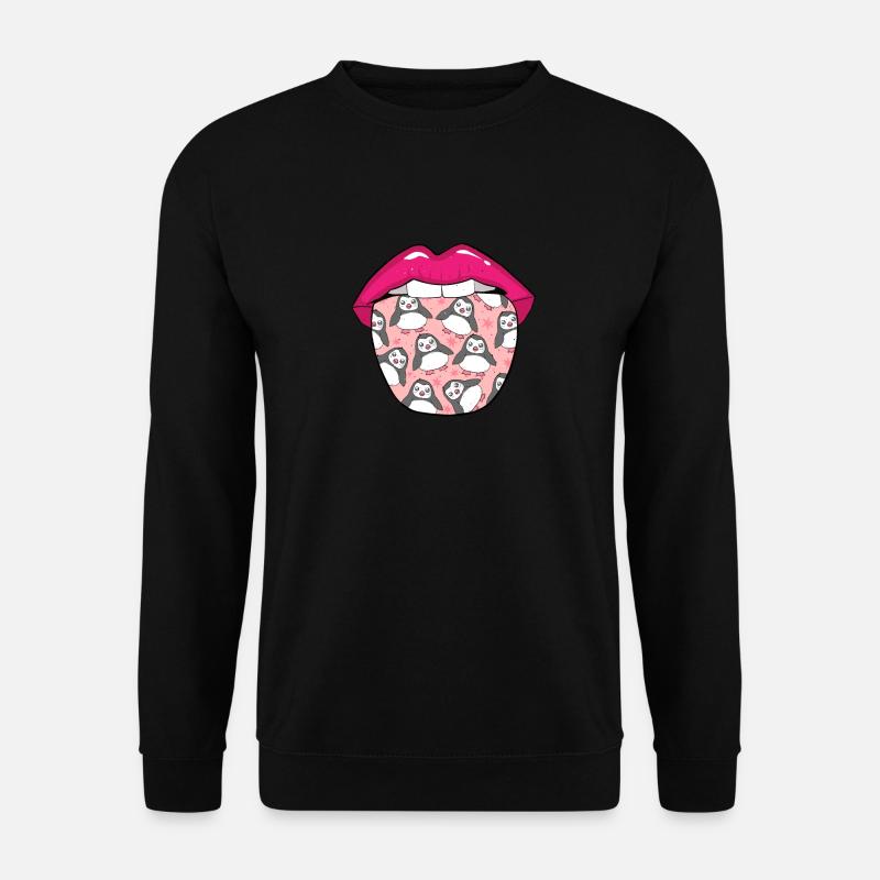 Pinguin Zunge - Unisex Pullover - Schwarz