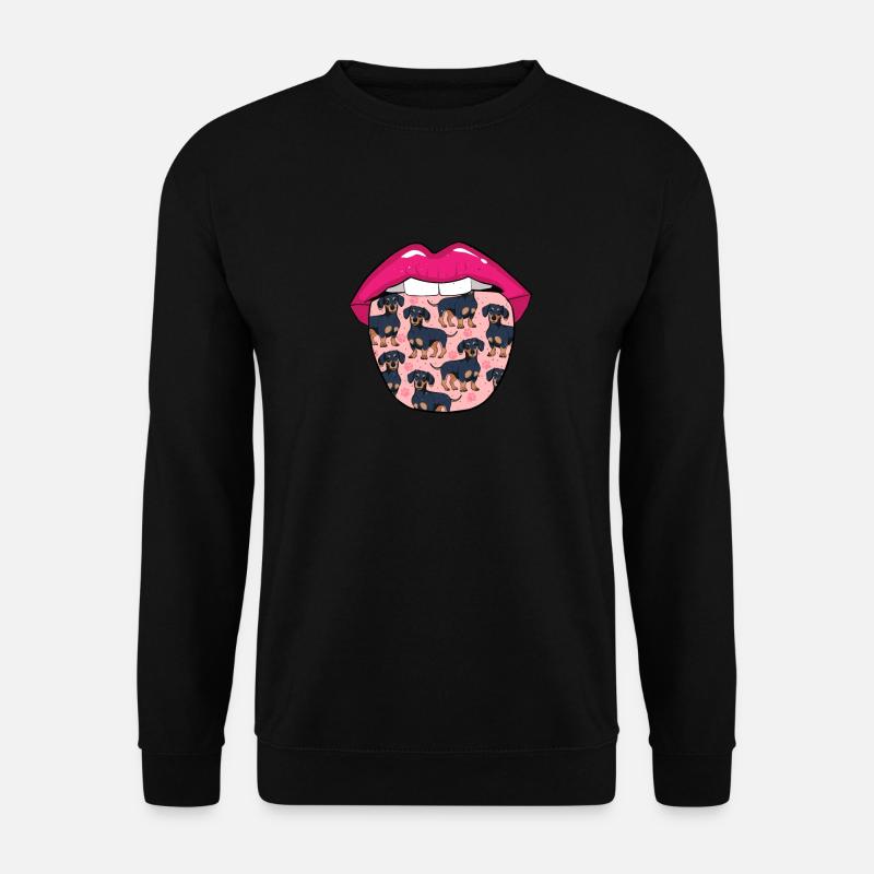 Dachshund Dachshund Tongue - Unisex Sweatshirt - black
