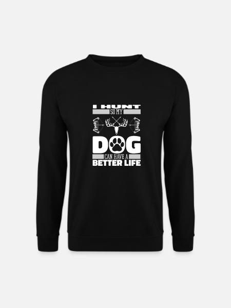 Bowhunting Bow Hunter Dog - Unisex Sweatshirt - black