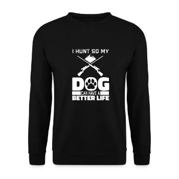 Hunting Hunter Hunting Dog - Unisex Sweatshirt - black - Front - Alina (178cm) & Michal (187cm)