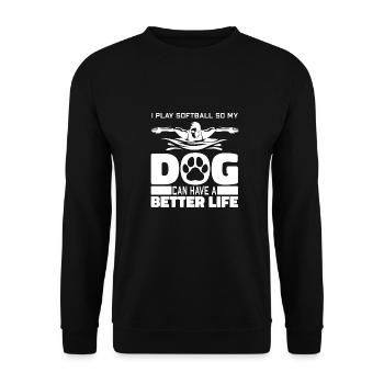 Swimming Swimmers Dog - Unisex Sweatshirt - black - Front - Alina (178cm) & Michal (187cm)