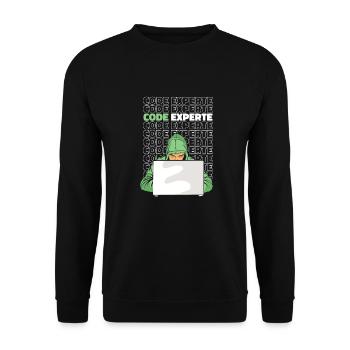 Entwickler Coder Programmierer Experte - Unisex Pullover - Schwarz - Vorne - Alina (178cm) & Michal (187cm)