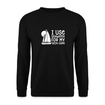 Voilier Bateau à voile Eau de mer - Sweat-shirt Unisexe - noir - Devant - Alina (178cm) & Michal (187cm)