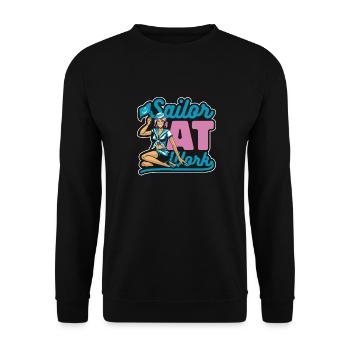 Voile Sailor Sailboat Girls - Sweat-shirt Unisexe - noir - Devant - Alina (178cm) & Michal (187cm)