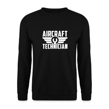 Flugzeug Mechaniker Schlüssel Aircrat Technician - Unisex Pullover - Schwarz - Vorne - Alina (178cm) & Michal (187cm)