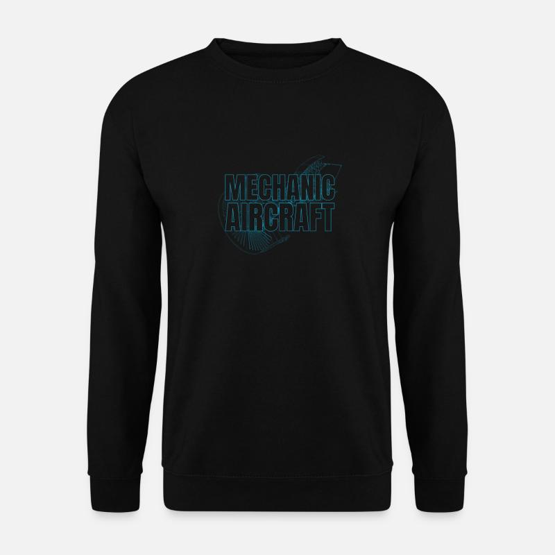 Flugzeug Mechaniker Cool - Unisex Pullover - Schwarz