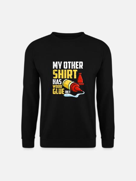 Drechseln Drechsler Kleber Holzdrehen - Unisex Pullover - Schwarz