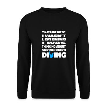 Diving Divers Lustig - Unisex Sweatshirt - black - Front - Alina (178cm) & Michal (187cm)