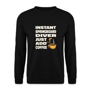 Turmspringen Turmspringer Kaffee - Unisex Pullover - Schwarz - Vorne - Alina (178cm) & Michal (187cm)