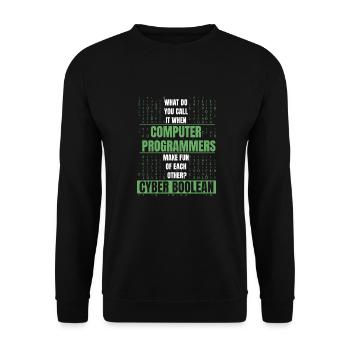 Developer Coder Programmer Funny - Unisex Sweatshirt - black - Front - Alina (178cm) & Michal (187cm)