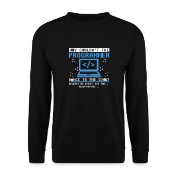 Developer Coder Programmer Comic Coding - Unisex Sweatshirt - black - Front - Alina (178cm) & Michal (187cm)