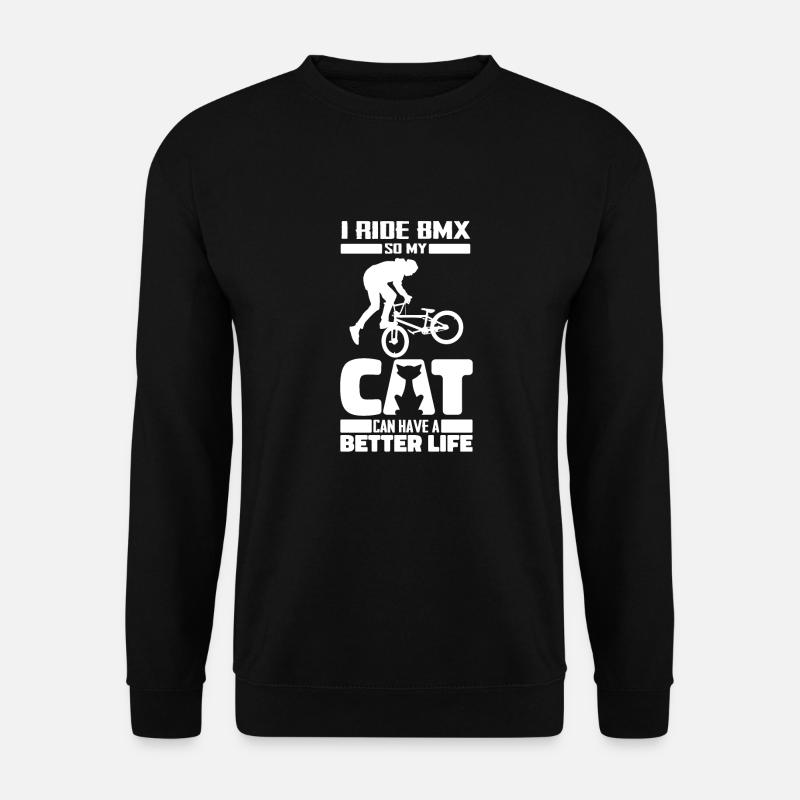 Bmx Bmx Biker Cat - Unisex Sweatshirt - black
