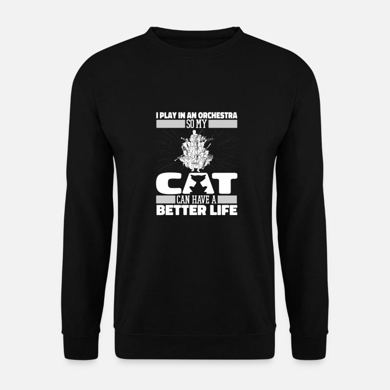 Orchester Katze - Unisex Pullover - Schwarz