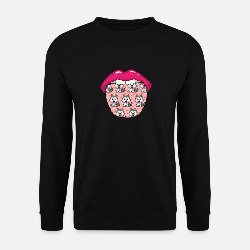 Langue husky sibérienne - Sweat-shirt Unisexe - noir