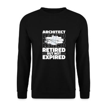 Architecte architecte à la retraite - Sweat-shirt Unisexe - noir - Devant - Alina (178cm) & Michal (187cm)