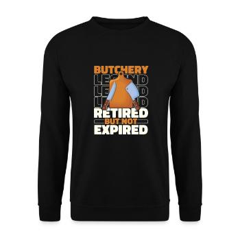Butcher Butcher Butcher Retired - Unisex Sweatshirt - black - Front - Alina (178cm) & Michal (187cm)