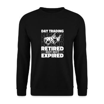Retraités Day Trading Day Trader - Sweat-shirt Unisexe - noir - Devant - Alina (178cm) & Michal (187cm)