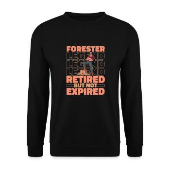 Woodchippers Forestry workers Retired lumberjacks - Unisex Sweatshirt - black - Front - Alina (178cm) & Michal (187cm)