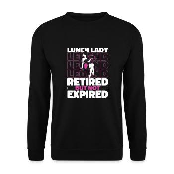 Cafeteria Kitchen help Canteen in retirement - Unisex Sweatshirt - black - Front - Alina (178cm) & Michal (187cm)