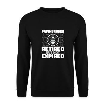Pfandleiher Im Ruhestand - Unisex Pullover - Schwarz - Vorne - Alina (178cm) & Michal (187cm)