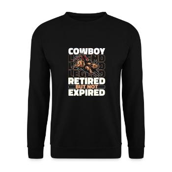 Rodeo Cowboy à la retraite - Sweat-shirt Unisexe - noir - Devant - Alina (178cm) & Michal (187cm)