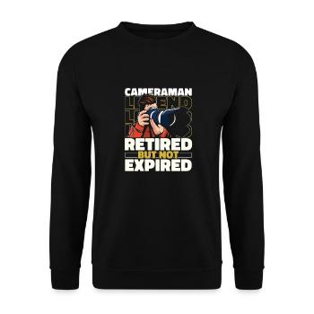 Retired cameraman - Unisex Sweatshirt - black - Front - Alina (178cm) & Michal (187cm)