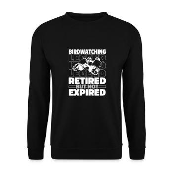 Ornithologues à la retraite - Sweat-shirt Unisexe - noir - Devant - Alina (178cm) & Michal (187cm)