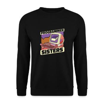 Développeur Coder Programmeur Sœur - Sweat-shirt Unisexe - noir - Devant - Alina (178cm) & Michal (187cm)