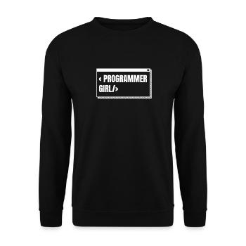 Développeur Coder Programmeur Girl - Sweat-shirt Unisexe - noir - Devant - Alina (178cm) & Michal (187cm)