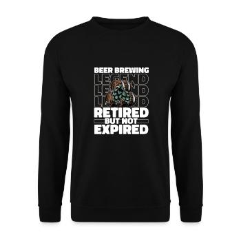 Hobby Brewer Beer Craft Beer Retired - Unisex Sweatshirt - black - Front - Alina (178cm) & Michal (187cm)