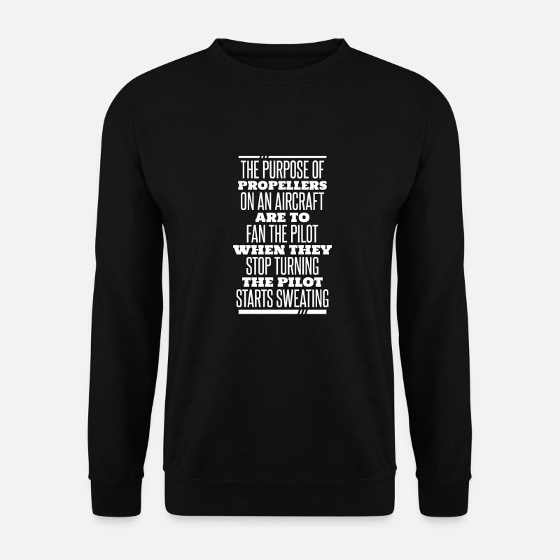 Flugzeug Mechaniker Witzig - Unisex Pullover - Schwarz