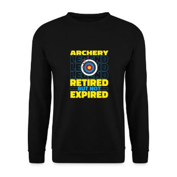 Archery Archery Archer Pensioners - Unisex Sweatshirt - black - Front - Alina (178cm) & Michal (187cm)