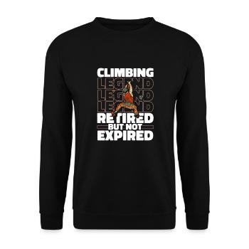 Escalade des grimpeurs à la retraite - Sweat-shirt Unisexe - noir - Devant - Alina (178cm) & Michal (187cm)